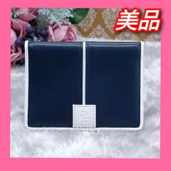 《 LAUREN RALPH LAUREN 》　★美品★　ローレンラルフローレン　パスケース　定期入れ　カードケース　レディースライン　ネイビー　ホワイト　レディース　ユニセックス　送料無料・匿名配送・最短即日発送いたします！　306