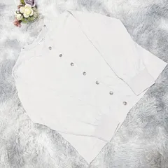 Luna’s clothea esseme エシーム 【XL】 ラベンダーホワイト カーディガン オフィス 大きいサイズ