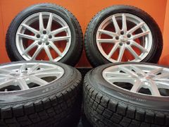 【DUNLOP SJ8 225/60R18】スタッドレス【ECO FORME 18インチ 8J5HPCD114.3+45】23年製トヨタ純正ナット RAV4ハリアー等　(VTJ074)