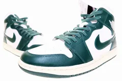 ナイキ NIKE WMNS AIR JORDAN 1 MID OXIDIZED GREEN 2024 28.5cm BQ6472-133 AJ1 ウィメンズ エア ジョーダン I ミッド オキシダイズド グリーン 【中古】▲■250407