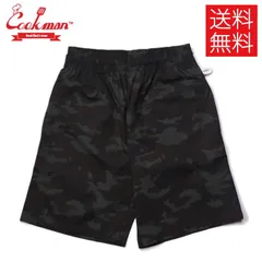 【送料無料】COOKMAN クックマン Chef Pants Short シェフパンツ ショート Ripstop Camo Black Woodland リップストップ カモ ウッドランド ブラック 迷彩 黒 イージーパンツ メンズ レディース 男女兼
