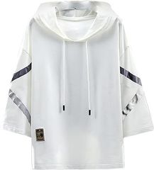 tシャツ メンズ パーカー 半袖 薄手 大きいサイズ ゆったり 無地 7分袖 フード付き 夏 dala01