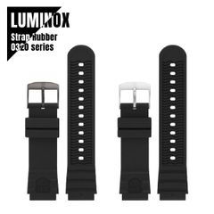 【即納】LUMINOX ルミノックス 0320シリーズ 腕時計用ストラップ 交換用ベルト 時計ベルト ラバー ブラック FPX.2201.20