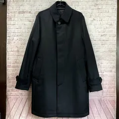 【極美品】セヴィルロウ　ステンカラーコート　ヘリンボーン　カシミア100%　LL セール】 ループツイードヘリンボーンステンカラーコート