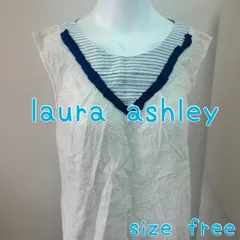 Laura Ashley タンクトップ　レース　おしゃれ　水色