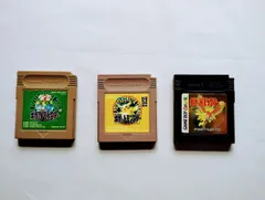 任天堂　ポケットモンスター 黄・緑・金　ゲームボーイ用ソフト３点