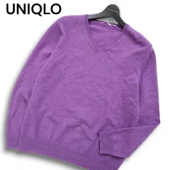 UNIQLO ユニクロ 秋冬★ 高級 カシミヤ100% Vネック セーター ニット Sz.L メンズ
