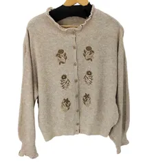 サマンサモスモス samansa Mos2 マカベアリス刺繍カーディガン レディース FREE 