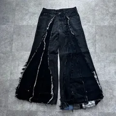 No.507【material mix】再構築 リメイク デニム ハカマ パンツ No.507【material mix】再構築 リメイク デニム ハカマ パンツ