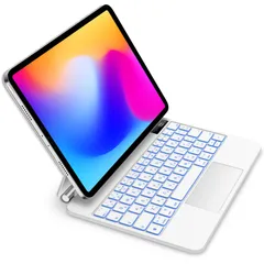 【数量限定】7色バックライト付き ケース トラックパッド付きキーボード Air第4/5/6世代通用 磁気吸着ケース 11第1/2/3/4世代/iPad Pro 日本語配列キーボード iPad iPad 11inch対応スマートキーボード 日本語説明書 Air6