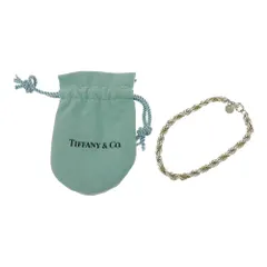 【中古】【保存袋付き】 TIFFANY&Co. ティファニー シルバー ツイストロープ コンビ ブレスレット 14.0g 925/750刻印 443264 ブレスレット