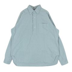 ネセサリー オア アンネセサリー necessary or unnecessary プルオーバー コットン BD 長袖 シャツ ライトブルー系 15.5【中古】