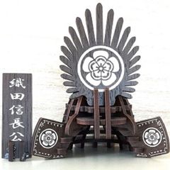 パズル造形　戦国武将「織田信長」　シート貼りＭＤＦウォルナット（濃茶）