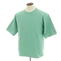 【中古】チャンピオン Champion コットン系 リバースウィーブ型 クルーネック 半袖Ｔシャツ ライトグリーン【サイズL】【メンズ】