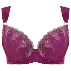 [アモスタイル] AMOSTYLE チャーミングラマー(ラージ) ブラジャー(パッドなし) フルーティー フラワー M022(ベリー) F65サイズ