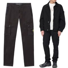 23 STONE ISLAND ストーンアイランド 3100303 S00WA V0129 ブラック カーゴパンツ