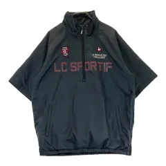 サイズ：L LE COQ GOLF ルコックゴルフ  ハーフジップ 半袖ブルゾン  ブラック系 [240101494433] ゴルフウェア メンズ ストスト