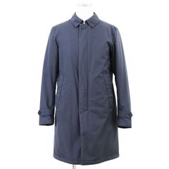 新品 HERNO 46 メンズ ボア付きモッズコート ネイビー ロングコート