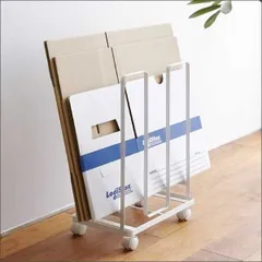 山崎実業 ダンボールストッカー タワー tower 段ボールストッカー キャスター付き 収納ラック ダンボール収納 整理整頓 ダンボール保管 日用雑貨 北欧 ラック スタンド ダンボールスタンド 段ボール収納ラック タワーシリーズ towerシリーズ 公式のサムネイル