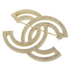シャネル CHANEL ココマーク ブローチ ラインストーン ゴールド色 A20V 中古 新入荷 CH1003
