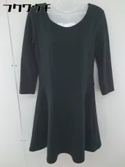 ◇ ROPE PICNIC ロペピクニック 七分袖 ミニ ワンピース サイズ 40 ブラック レディース  【1106110014728】