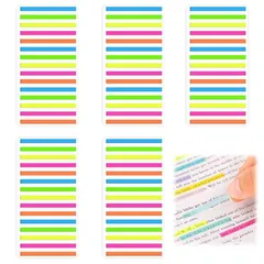 付箋 極細ふせん【5個入り】付箋 フィルム 耐久性と実用性 様々な色 (カラーppカード) 0