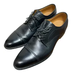 美品 BALLY バリー レザー ストレートチップ レースアップ ビジネスシューズ 8 1/2 26.5cm相当 ブラック メンズ 古着 中古 USED