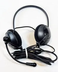 【HY】【美品】ELECOM エレコム HS-NB01UBK USBヘッドセット ネックバンド式 両耳タイプ 軽量マイク付き ステレオ音声対応 ミュート機能[定形外郵便、送料無料]HY002