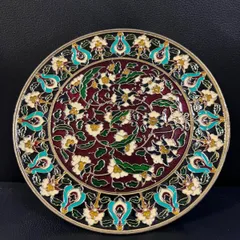 【最終値下げ】ドイツ　壁掛け　飾り皿　壁掛式絵皿　陶器　アンティーク　インテリア Junghans ドイツ製 陶器の壁時計 ヴィンテージ