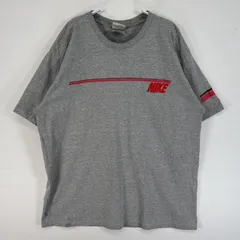 古着 00’s/00年代 ナイキ NIKE 半袖Tシャツ ロゴ 刺繍 肉厚 クルーネック M  グレー メンズ