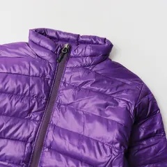 エーグル AIGLE ナイロン インナー ダウン ジャケット M/パープル 羽織り フェザー混 防寒 モックネック アウター【2400013703451】のサムネイル