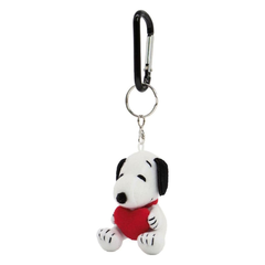ナカジマ　スヌーピー　PEANUTS　カラビナマスコット　ハート 座り183729‐23