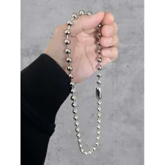 極太 ボールチェーンネックレス 8ミリ 50センチを着用 メンズ レディース