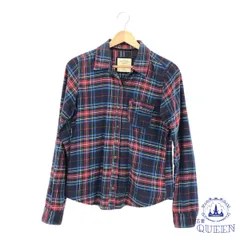 ☆美品☆ Abercrombie&Fitch アバクロンビーアンドフィッチ トップス シャツ ネルシャツ 胸ポケット カジュアル 長袖 レディース チェック柄 M 901-14374 送料無料 古着
