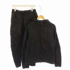 ナイキ NIKE NSW テックフリース ウーブン フルジップ L/S セットアップ 上下 2点セット パンツ M 黒 ブラック SP210609NIG /EE