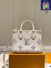 【今日特価】LV（ルイ・ヴィトン）Onthego ブラック × ミルク フラワー スモール