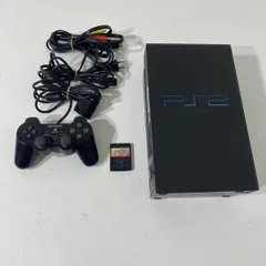 動作確認済み SONY PS2 本体 コントローラー ミッドナイトブラック SCPH-50000 【送料無料】 AAL0514大8512/0605