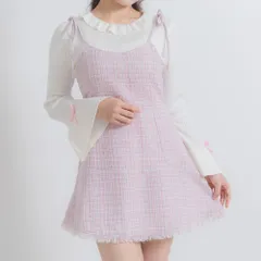 夢展望公式 [新品未使用] ラメツイードキャミワンピース [ピンク] 他カラー別ページ有 dearmyloverose ワンピース その他ワンピース（キャミソール・ベアトップ） 535019-02