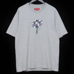 SUPREME Bouquet S/S Top Stripe Sサイズ グレー