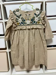 ボンジュール 日記 チェック トゥイーン ワンピース 6Y