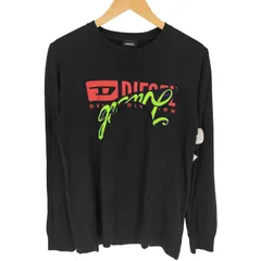 ディーゼル DIESEL ロゴ刺繍 ステッチデザイン L/S クルーネック Tシャツ メンズ import：S 
