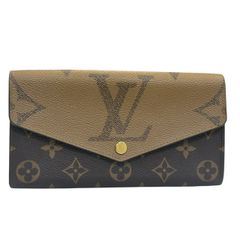 ルイヴィトン LOUIS VUITTON 長財布 ポルトフォイユ サラ モノグラムキャンバス モノグラムジャイアントリバースキャンバス モノグラム ゴールド金具 茶 二つ折り M80726 RFID ♯0203010279