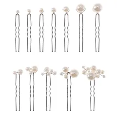 『数量限定』 大きい 12本セット 小さい 髪飾りパール ヘアピン和装 撮影 パールピン 普段使い卒業式 結婚式 成人式 Matomtak アニバーサリー おしゃれプレゼント