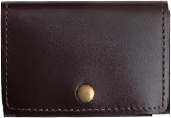 革師リ・メンズ ミニ財布 コンパクト 小さい財布 コンパクト財布 本革( ダークブラウン)