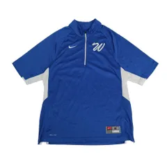 【最終値下げ SALE】NIKE ナイキ DRI-FIT ハーフジップ 半袖 トレーニングウェア ブルー M B202507