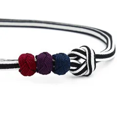 帯締め 三分紐 正絹 翠嵐工房 京すいらん 京冠 小田巻 白 黒 臙脂 紫 紺 濃赤 縞 ツートンカラー 日本製 新品 未使用 お洒落着 No.10-5957