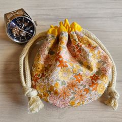 小物入れ まん丸巾着 巾着  ハンドメイド No.206