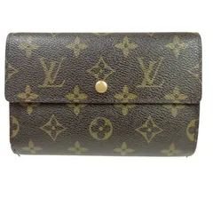 【中古】 ルイヴィトン LOUIS VUITTON ポルト トレゾール エテュイ パピエ 三つ折り 財布 モノグラム レザー M61202 66BU830