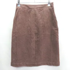 ◇ ⊇ KBF+ URBAN RESEARCH スエード系 ミニ丈 タイト スカート サイズ1 ブラウン レディース E  【1409240015604】
