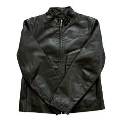 old gap leather レザー フーディ パーカー ラムレザー y2k - メルカリ